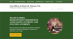 Desktop Screenshot of pariserlaw.com